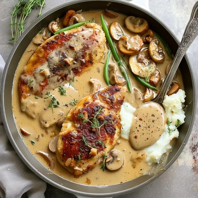 creamy-garlic-chicken-2026-03-27-195455 Delicious creamy garlic chicken served with herbs and spices