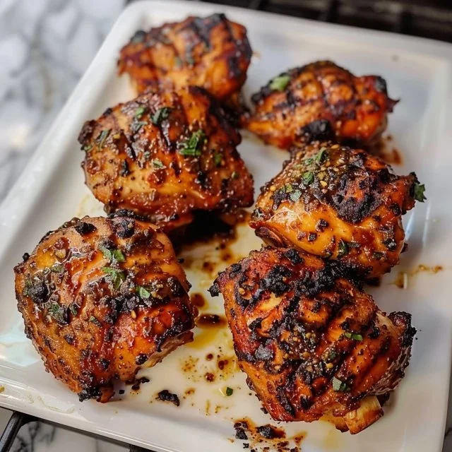 grilled-boneless-chicken-thighs-2026-03-27-195458 Grilled boneless chicken thighs on a barbecue grill
