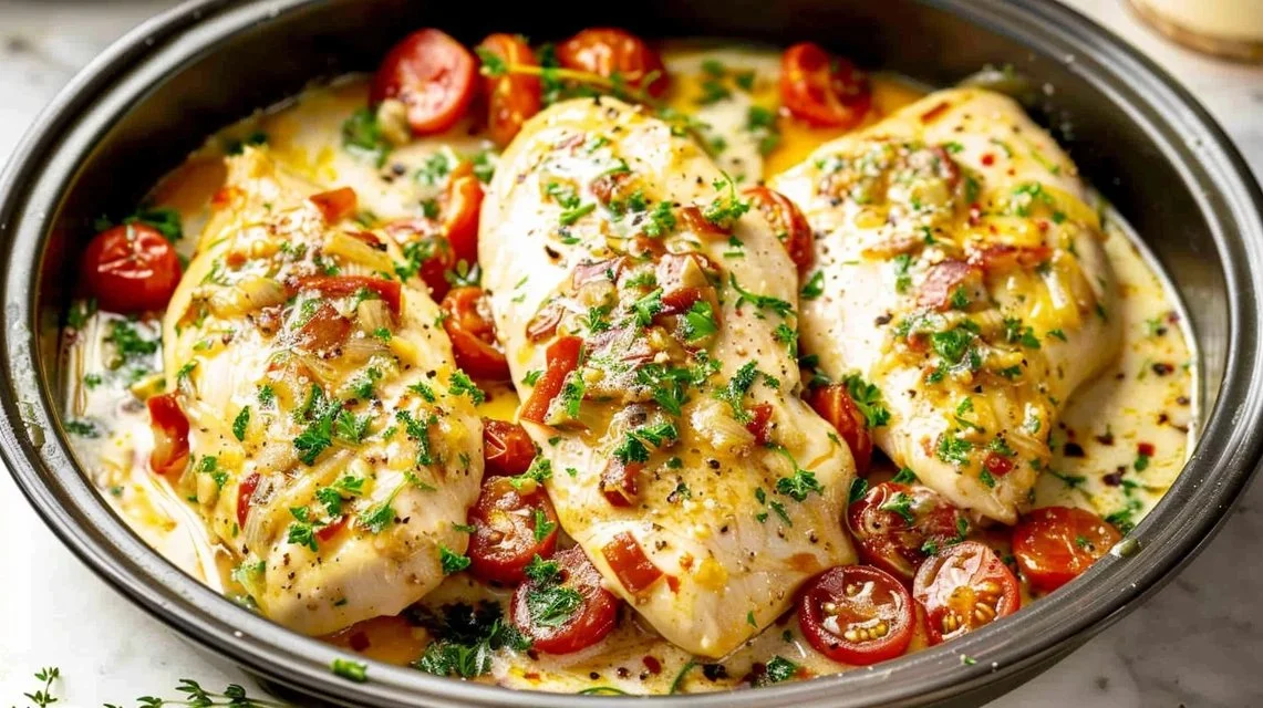 Crockpot Creamy Garlic Parmesan Chicken