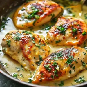 Delicious Garlic Butter Chicken with herbs and spices served on a plate.