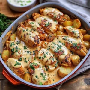 High protein chicken dinner plated with vegetables and herbs