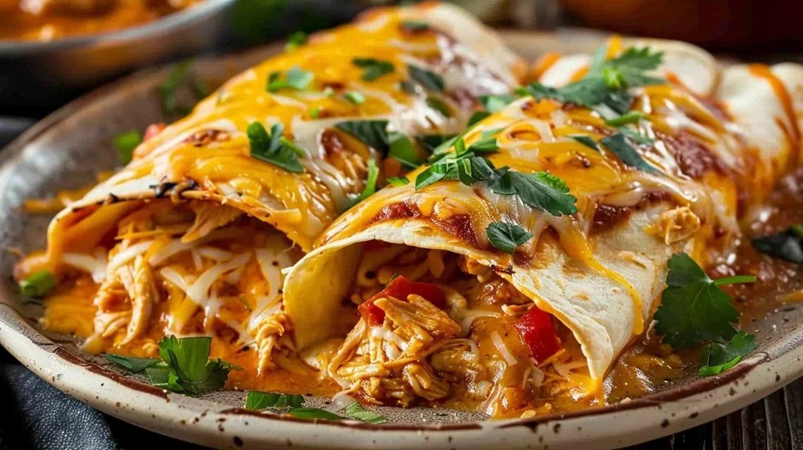 High Protein Chicken Enchiladas