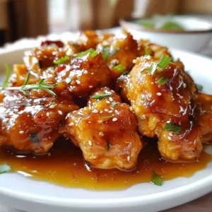 Delicious honey garlic chicken thighs garnished with fresh herbs