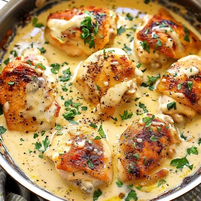 One Pan Boneless Skinless Chicken Thighs