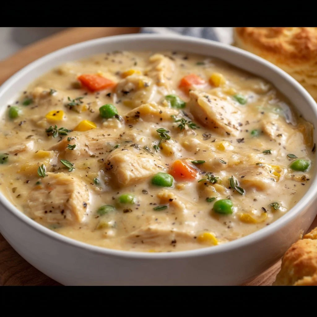 Chicken Pot Pie Soup Crockpot (Creamy & Easy)