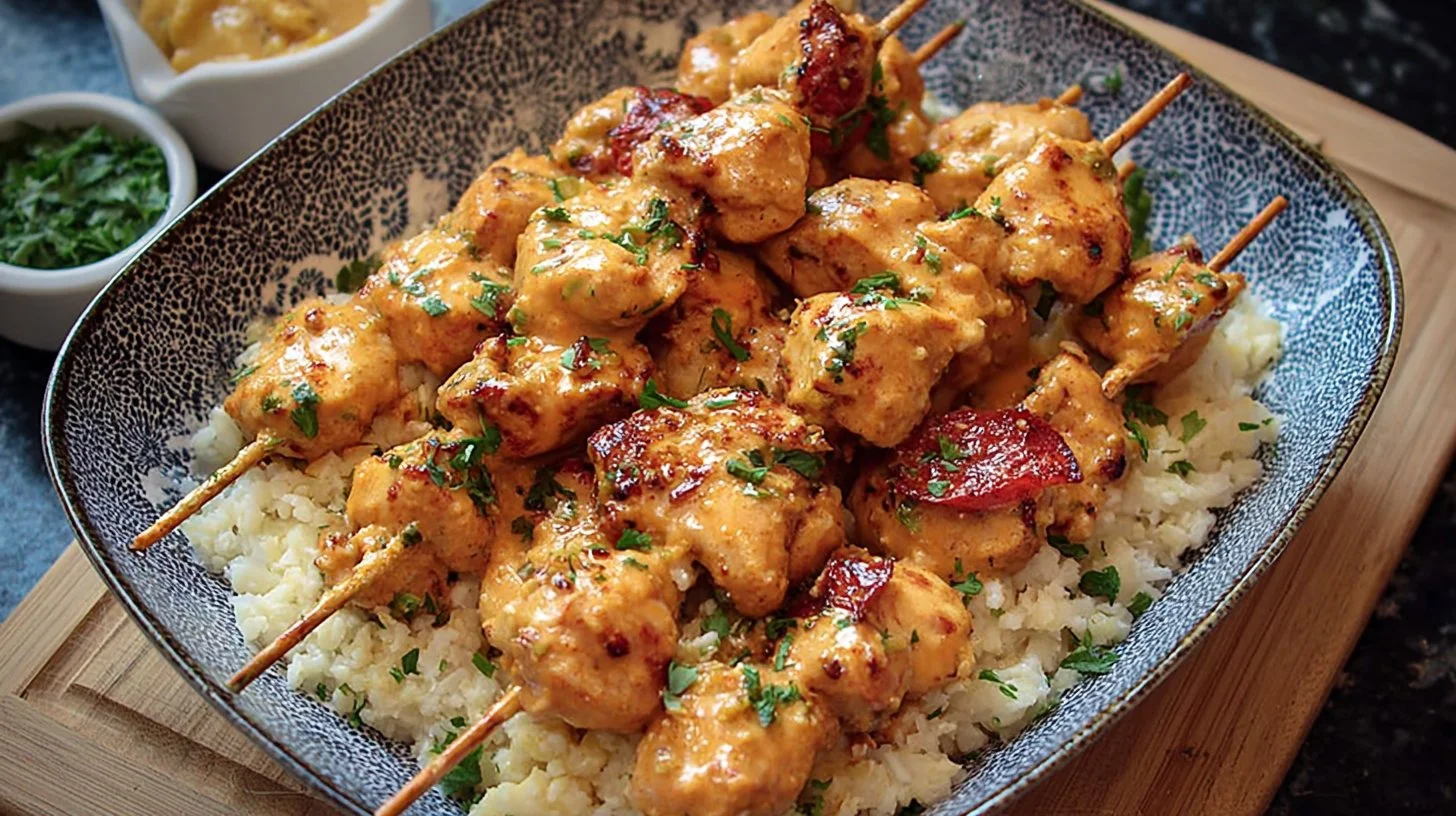 Creamy Paprika Chicken served with rice on a plate