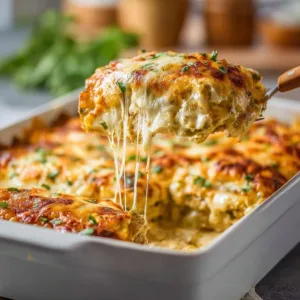 Plate of easy green chile chicken enchiladas topped with cheese and green sauce