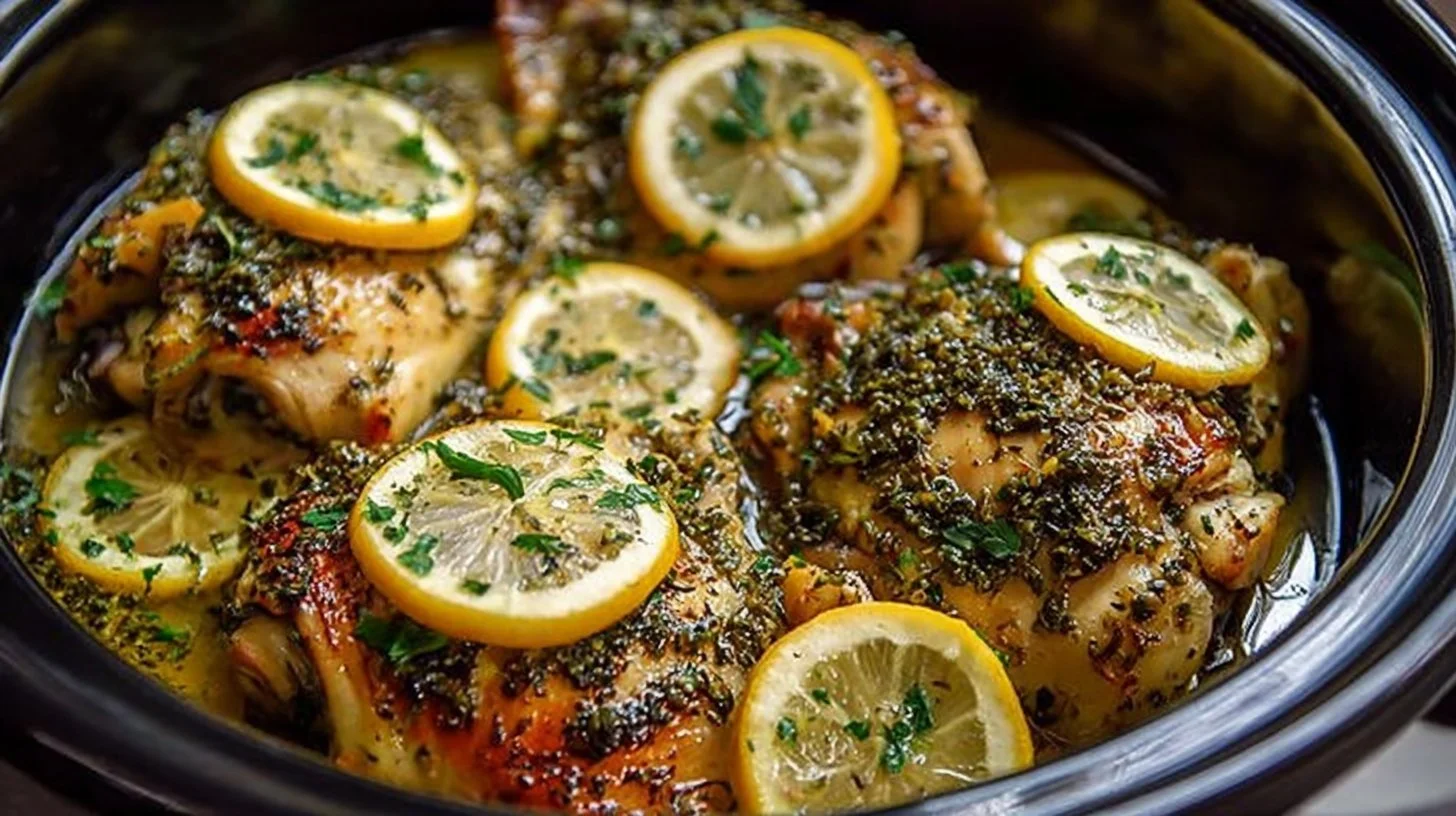 Easy Lemon Garlic Chicken Crockpot