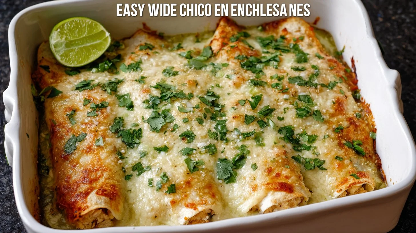 Easy Salsa Verde Chicken Enchiladas