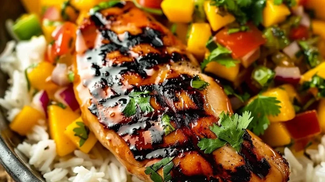 Honey Lime Chicken with Mango Salsa