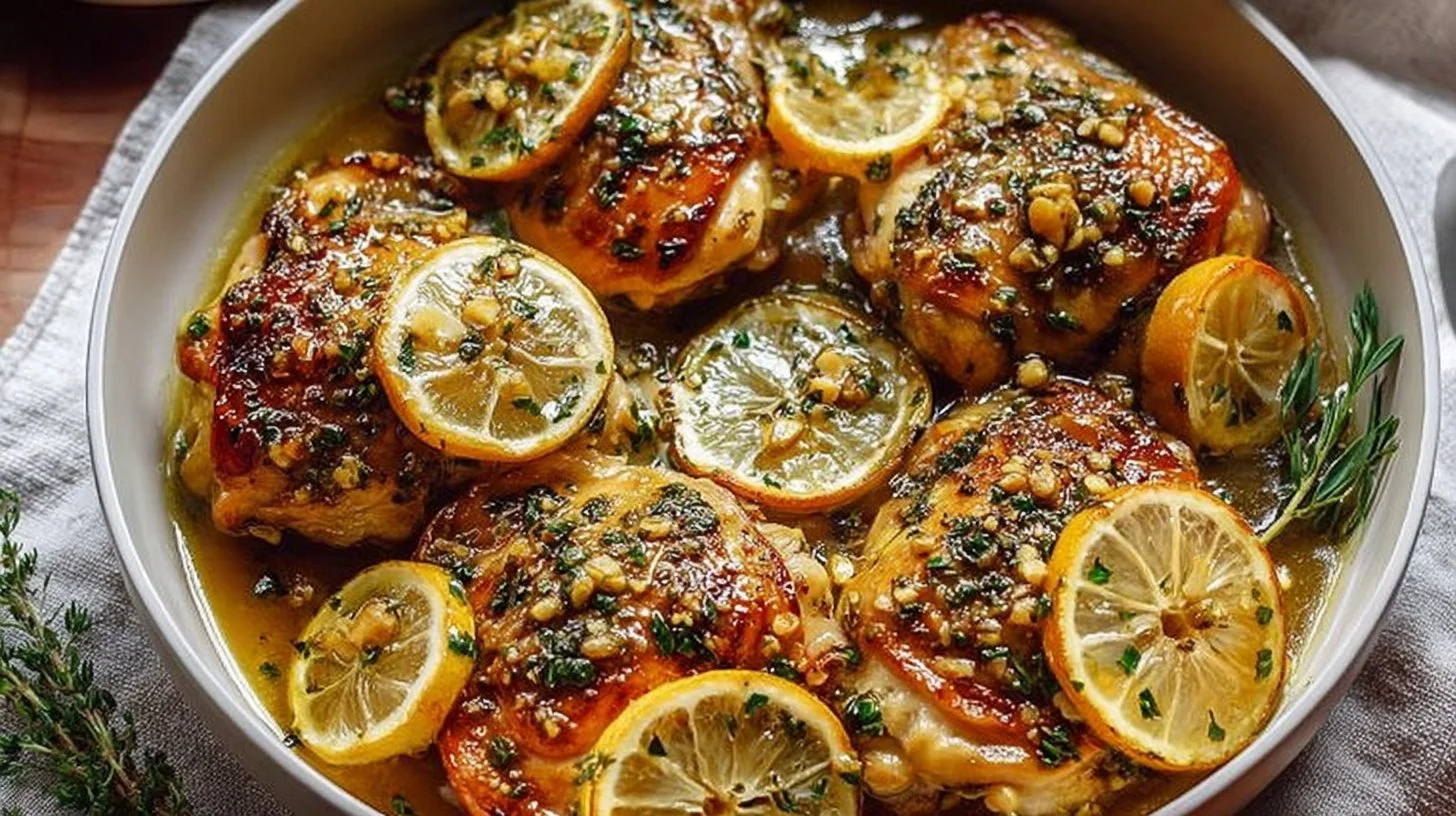 Lemon Garlic Chicken (Slow Cooker)