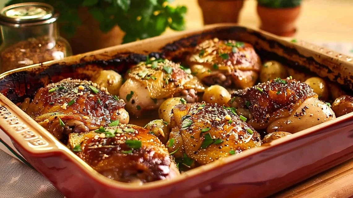 Roasted Chicken Thighs With Potatoes