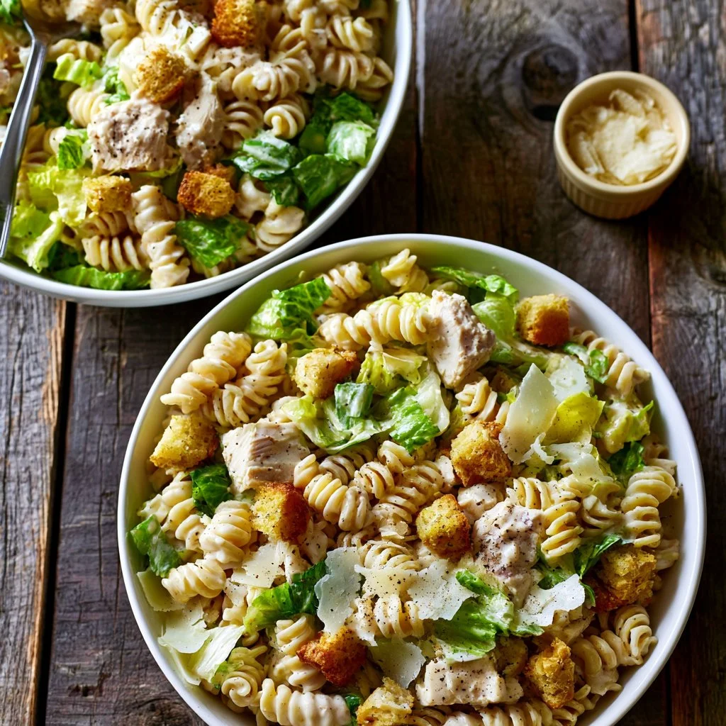 20-Minute Chicken Caesar Pasta Salad
