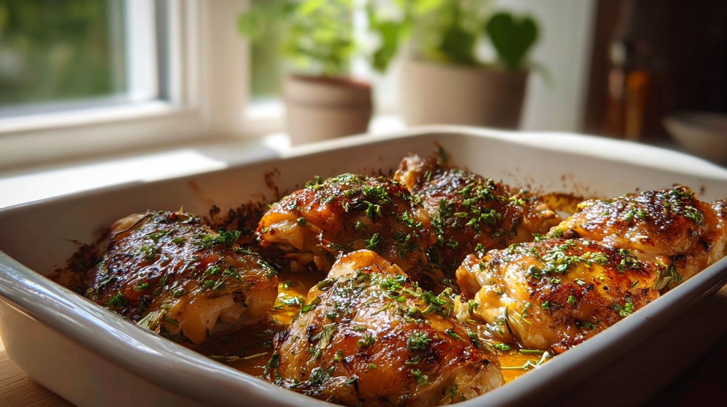 Addictively Good Baked Chicken Thighs