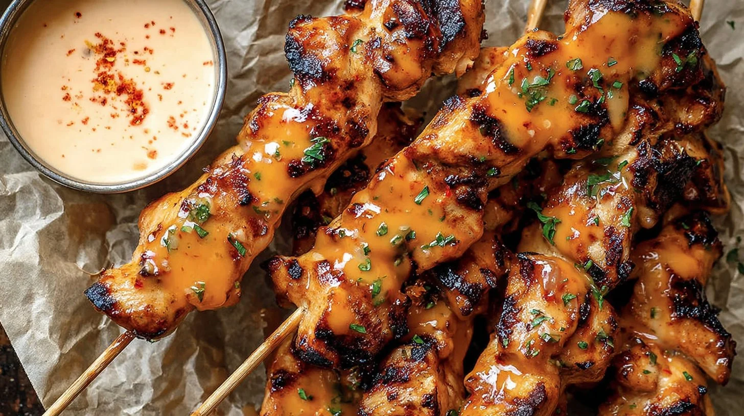 Bang Bang Chicken Skewers