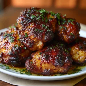 Delicious boneless chicken thigh cooked with vegetables and spices