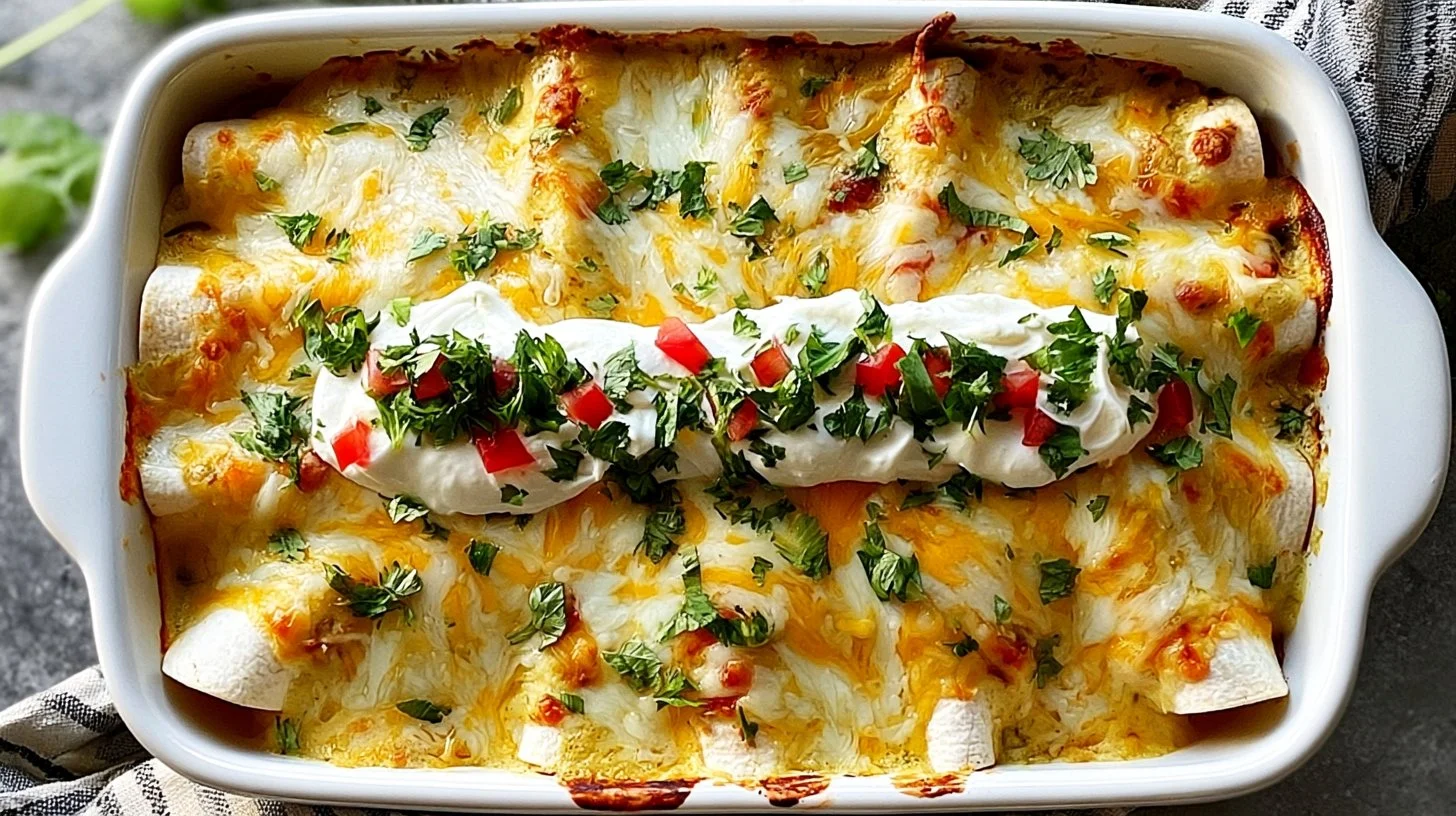 Creamy Chicken Enchiladas with Cream Cheese Sauce