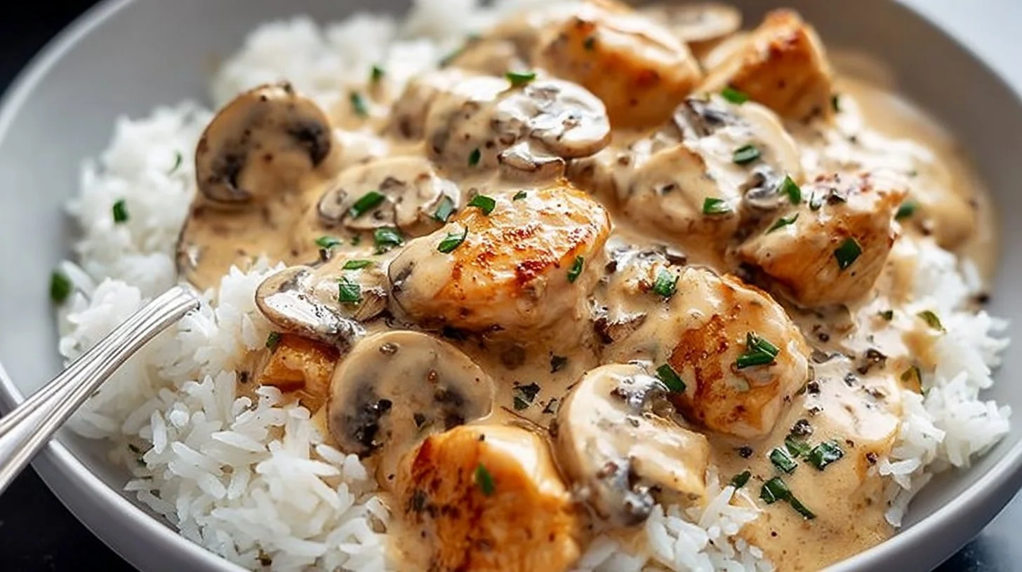 Creamy Smothered Chicken and Rice