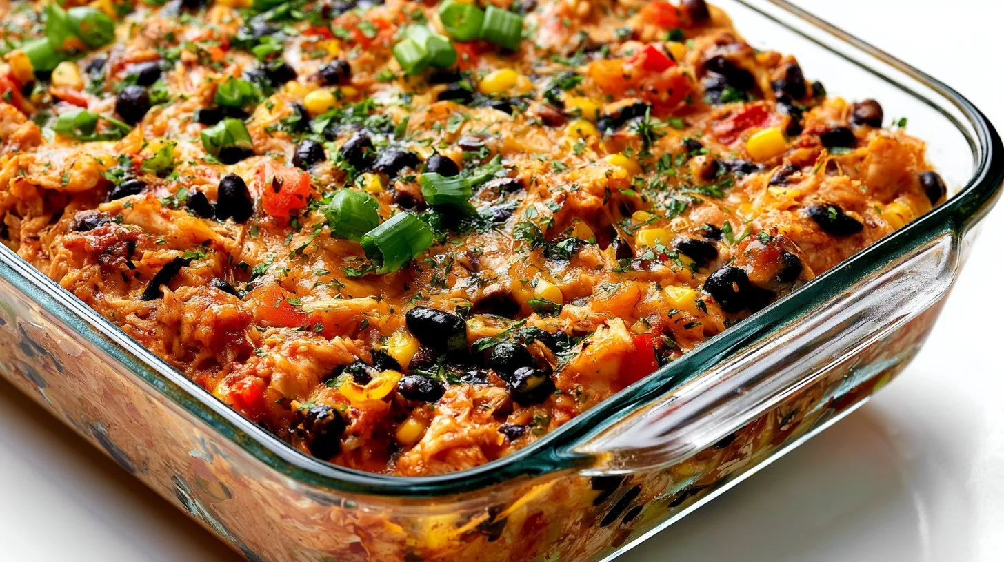 Easy Chicken Burrito Casserole