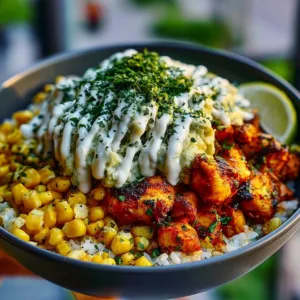 Easy chicken meal prep bowl with vegetables and grains