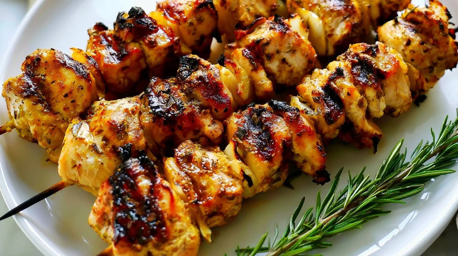 Easy Greek Grilled Chicken Skewers