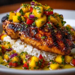 Easy Hot Honey Chicken served on a plate garnished with herbs