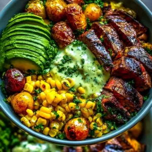 Delicious Steak Avocado Bowl with fresh ingredients and vibrant flavors