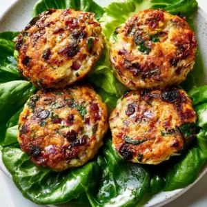 Delicious healthy Greek chicken burgers with fresh herbs and spices