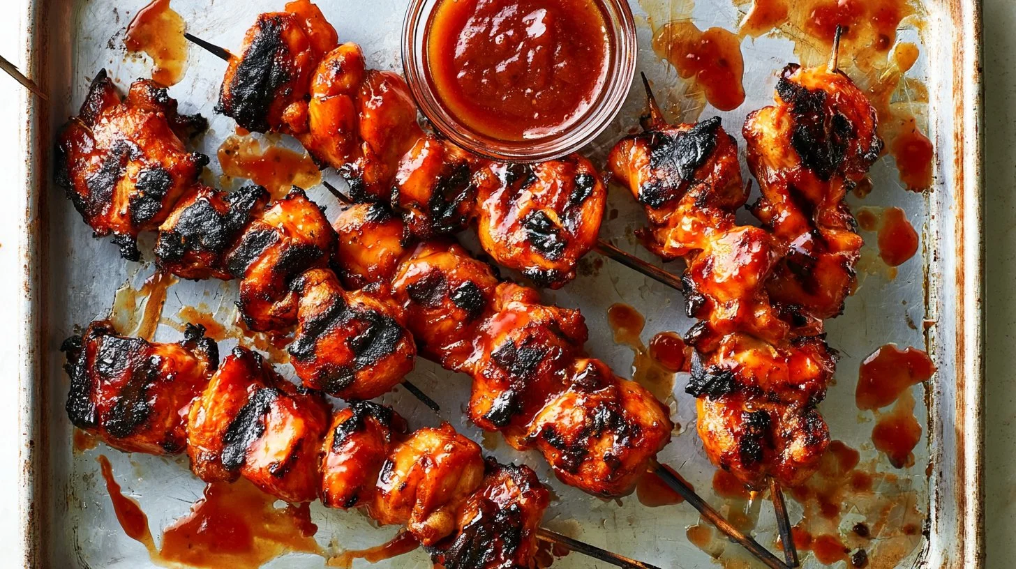 HONEY BBQ CHICKEN KABOBS