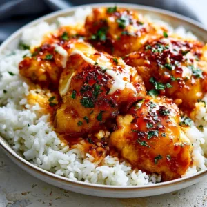 Delicious Honey Garlic Chicken Thighs served on a plate with sauce and garnishes.