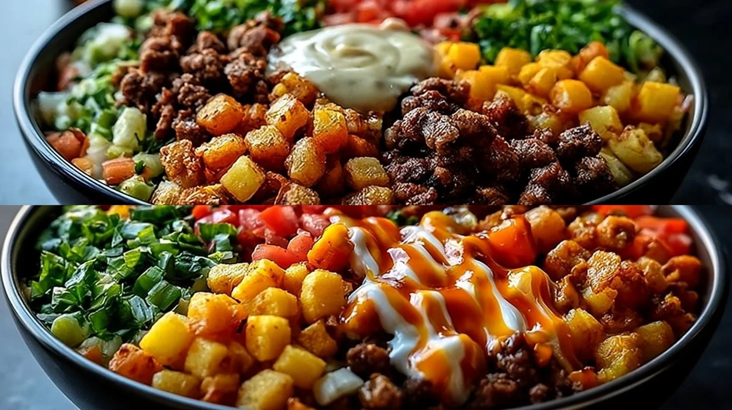 Hot Honey Ground Beef Bowls