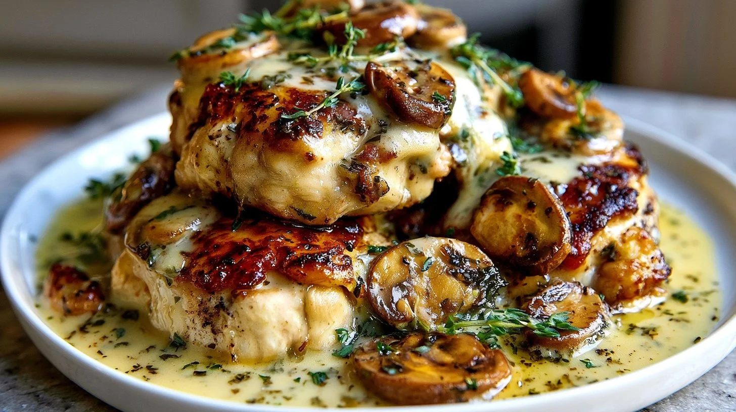 Must-Try Creamy Mushroom Asiago Chicken