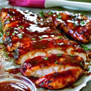 Delicious oven roasted BBQ chicken served with sides.