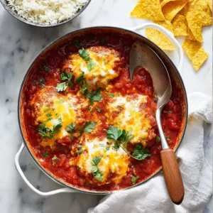 Delicious Salsa Chicken served with rice for a flavorful dish