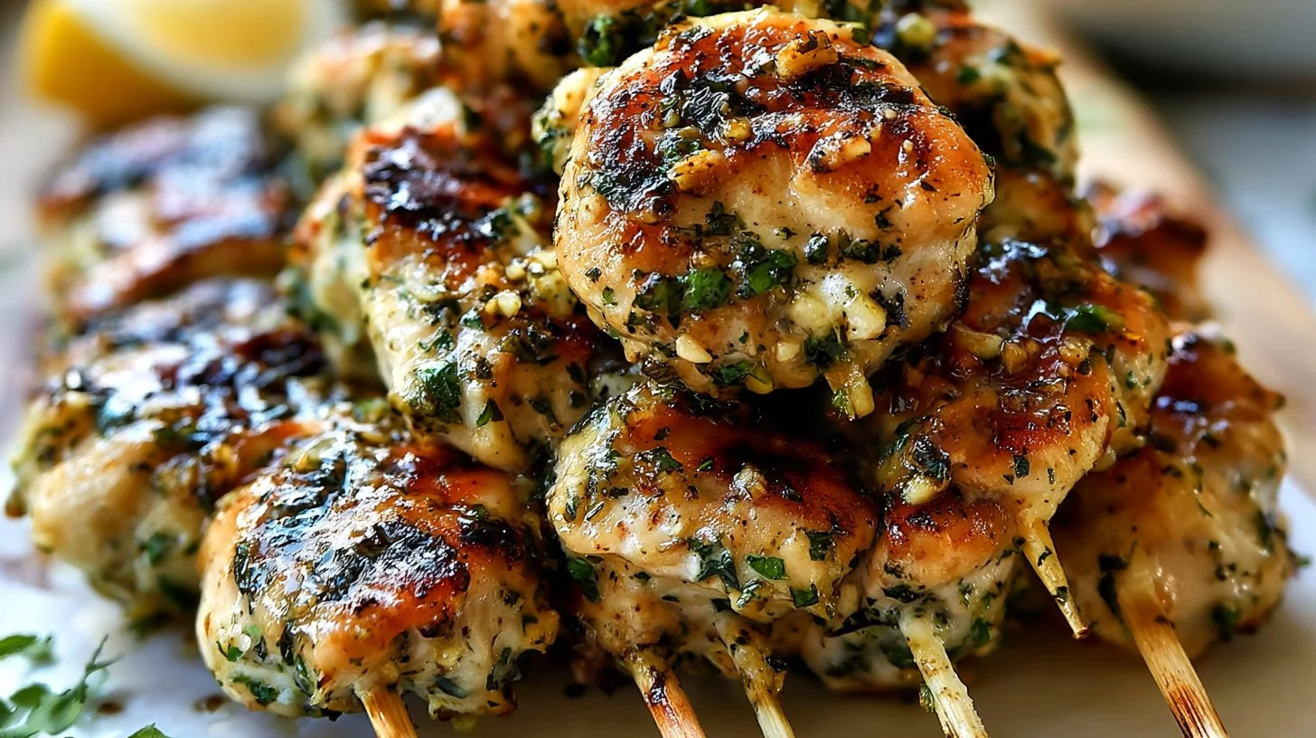 Savory Garlic Parmesan Chicken Skewers for Effortless Summer Grilling