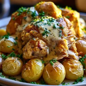 Slow Cooker Cheesy Ranch Chicken served with sides