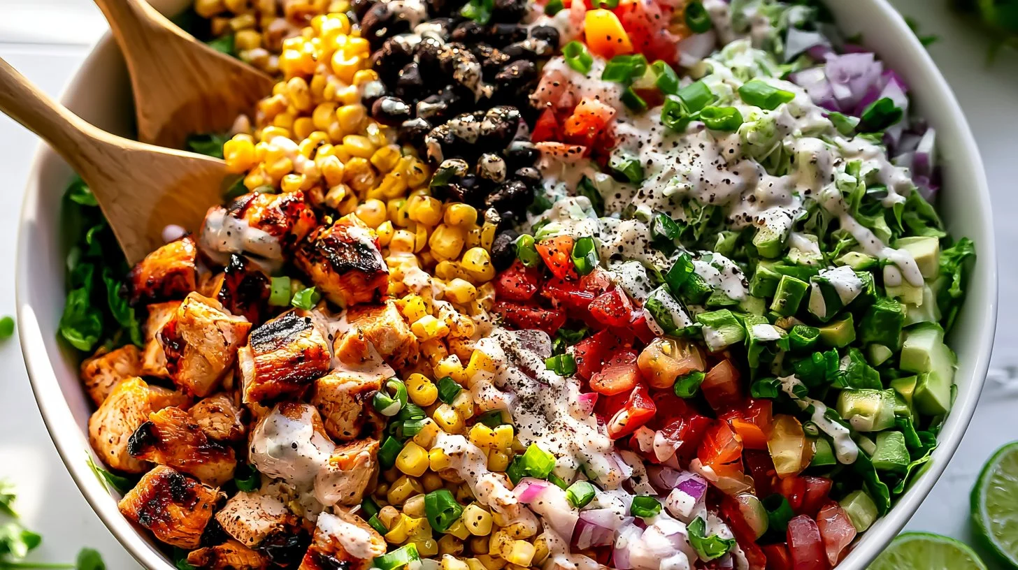 Ultimate Creamy BBQ Chicken Salad - Crowd Pleaser!