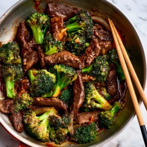 Delicious beef and broccoli stir-fry served in a bowl.