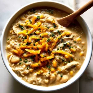 Bowl of delicious stovetop white chicken chili with toppings