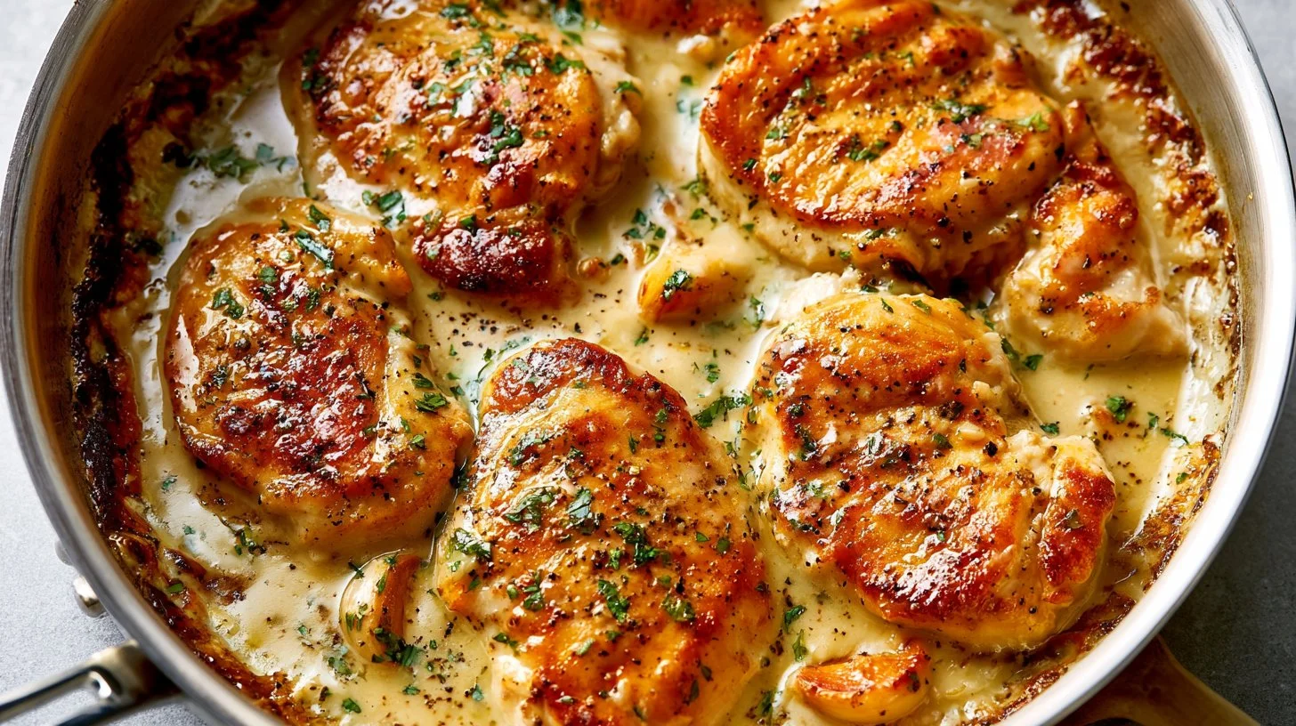 Chicken Breasts in Creamy Garlic Sauce
