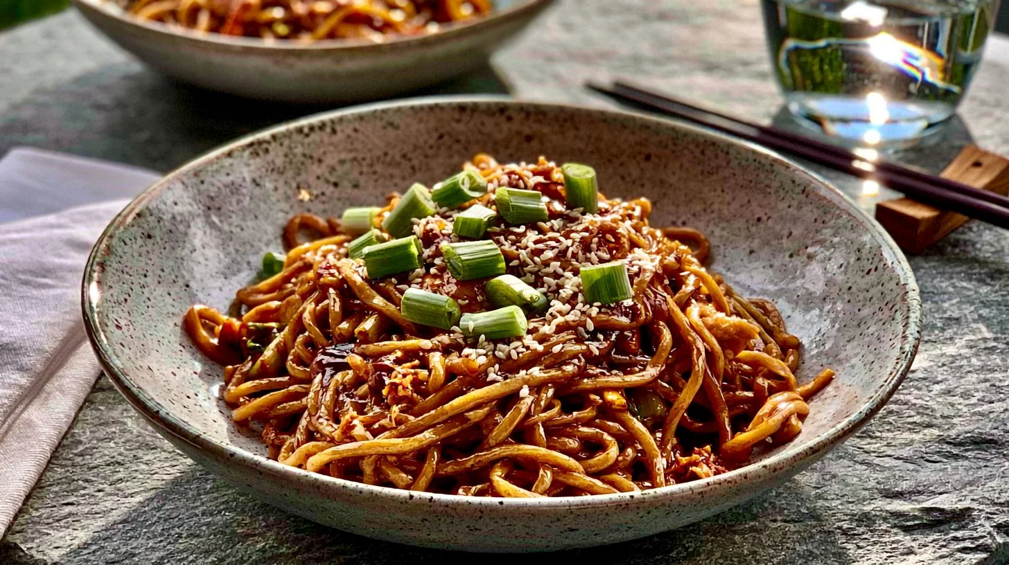 Healthy Honey Garlic Chicken Noodles