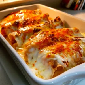 Delicious high protein chicken enchiladas topped with cheese and fresh herbs.
