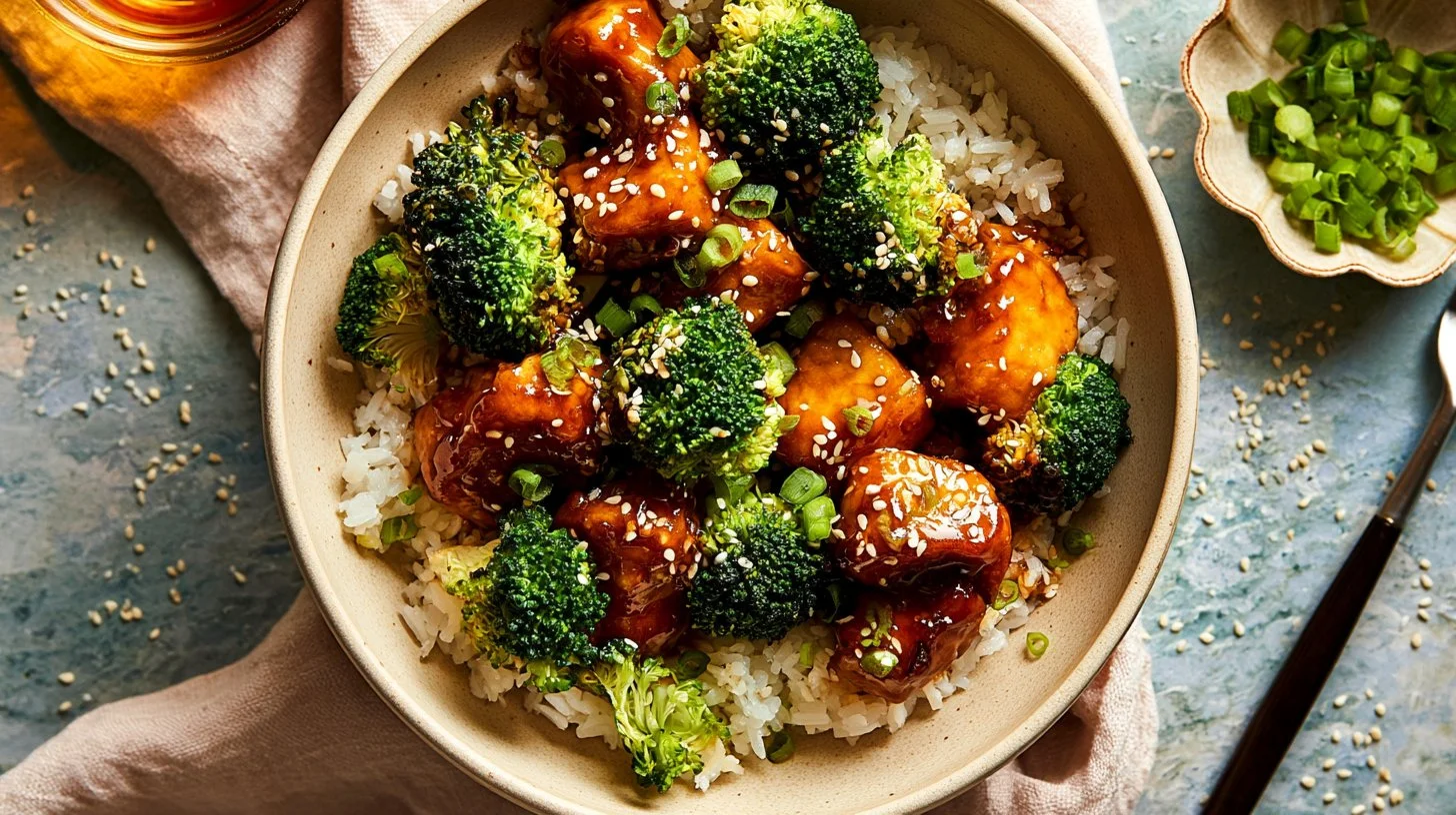 Honey Garlic Chicken Rice Bowls