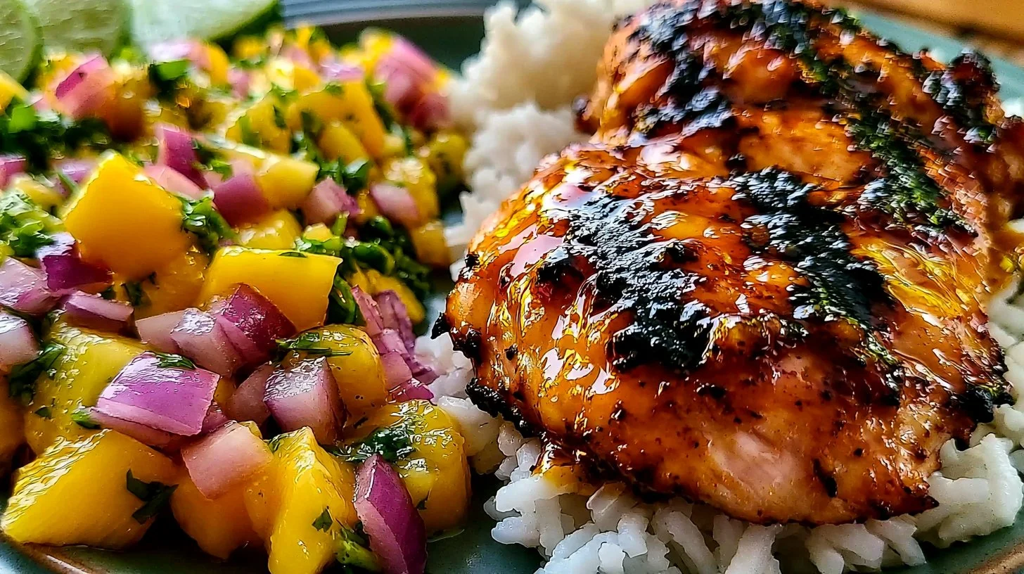 Honey Lime Chicken with Mango Salsa