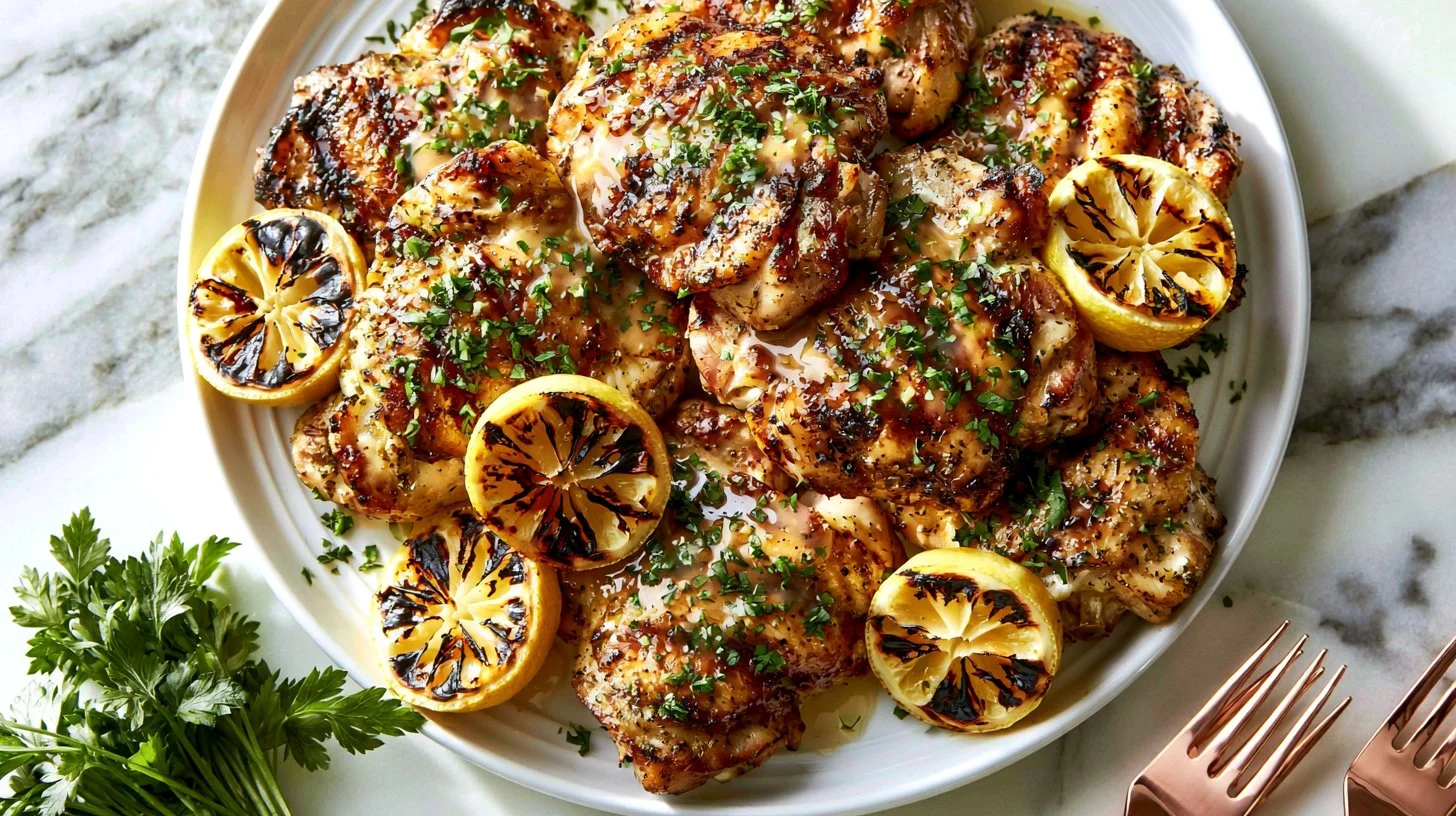 Lemon Garlic Chicken Thighs - Summer Recipe