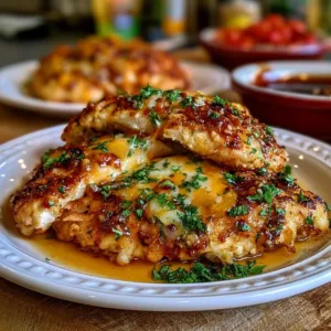 Tender melt in your mouth chicken dish served with herbs and spices.