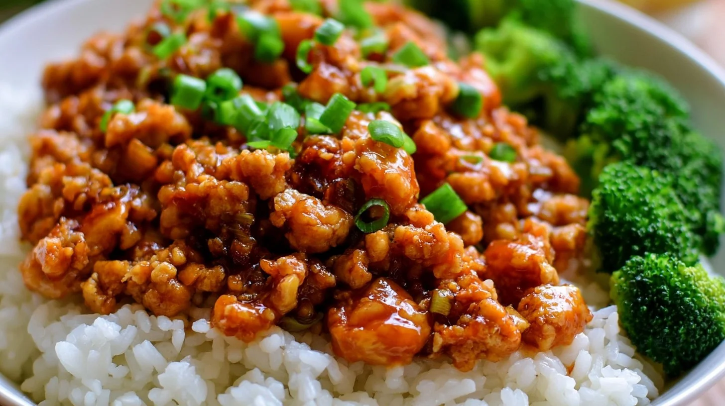 Orange Chicken with Ground Chicken