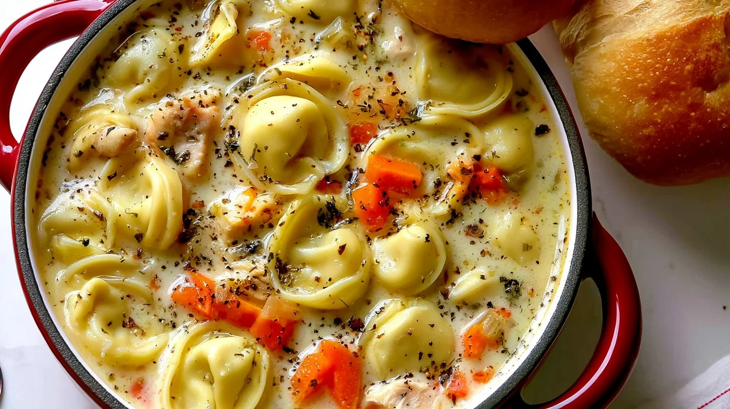 Quick Chicken Tortellini Soup