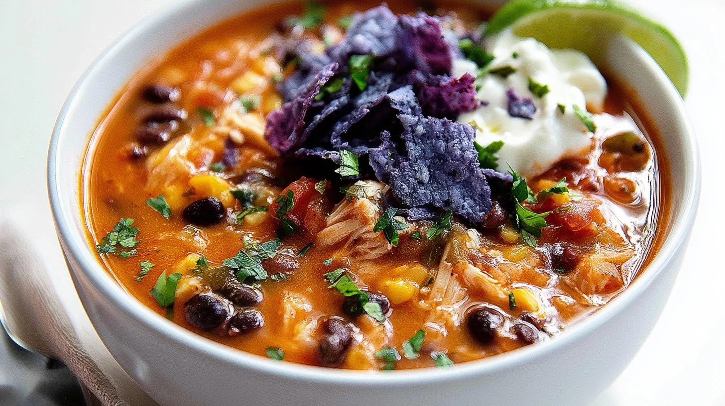 Slow Cooker Chicken Enchilada Soup