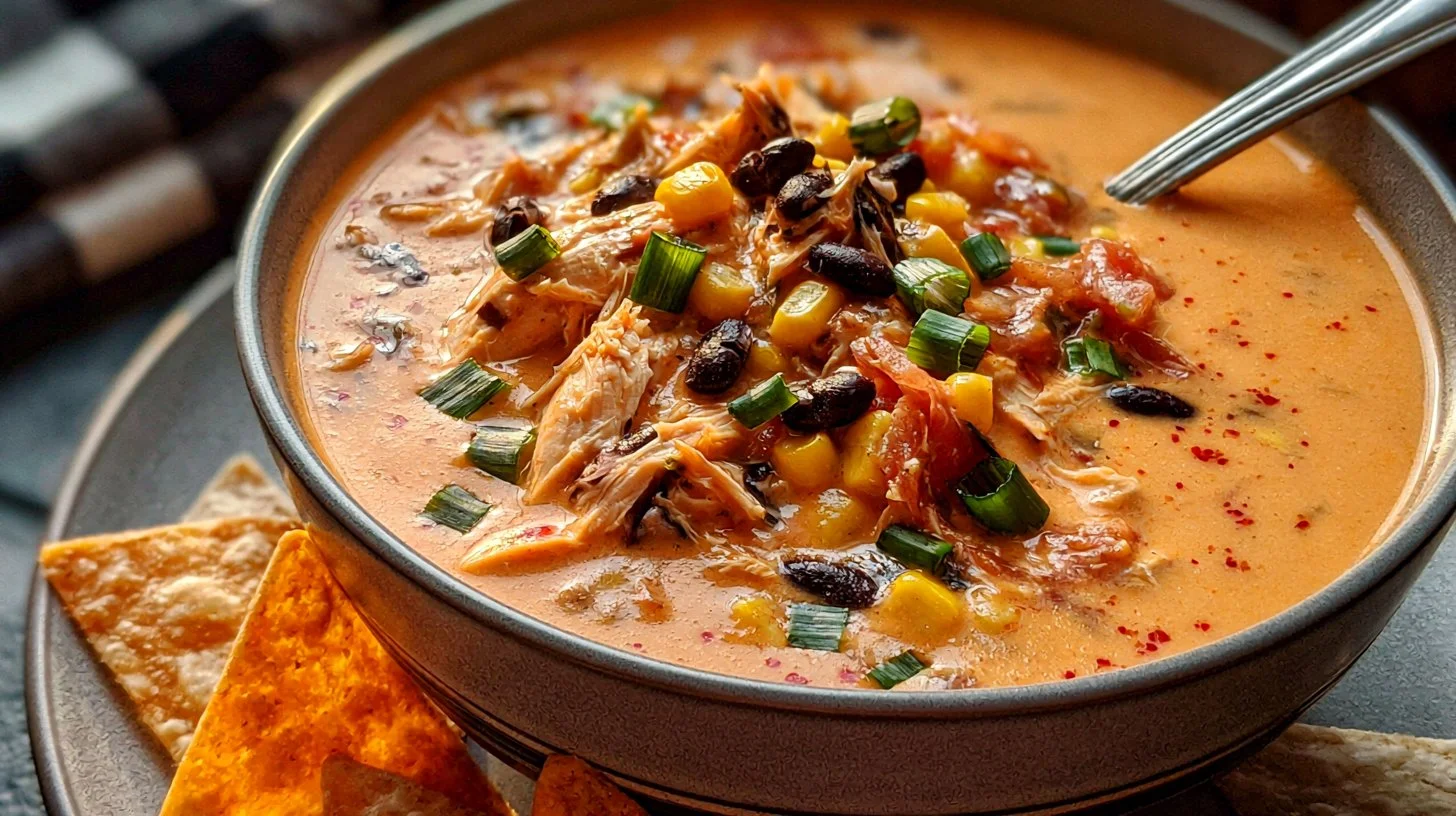 Slow Cooker Creamy Chicken Tortilla Soup